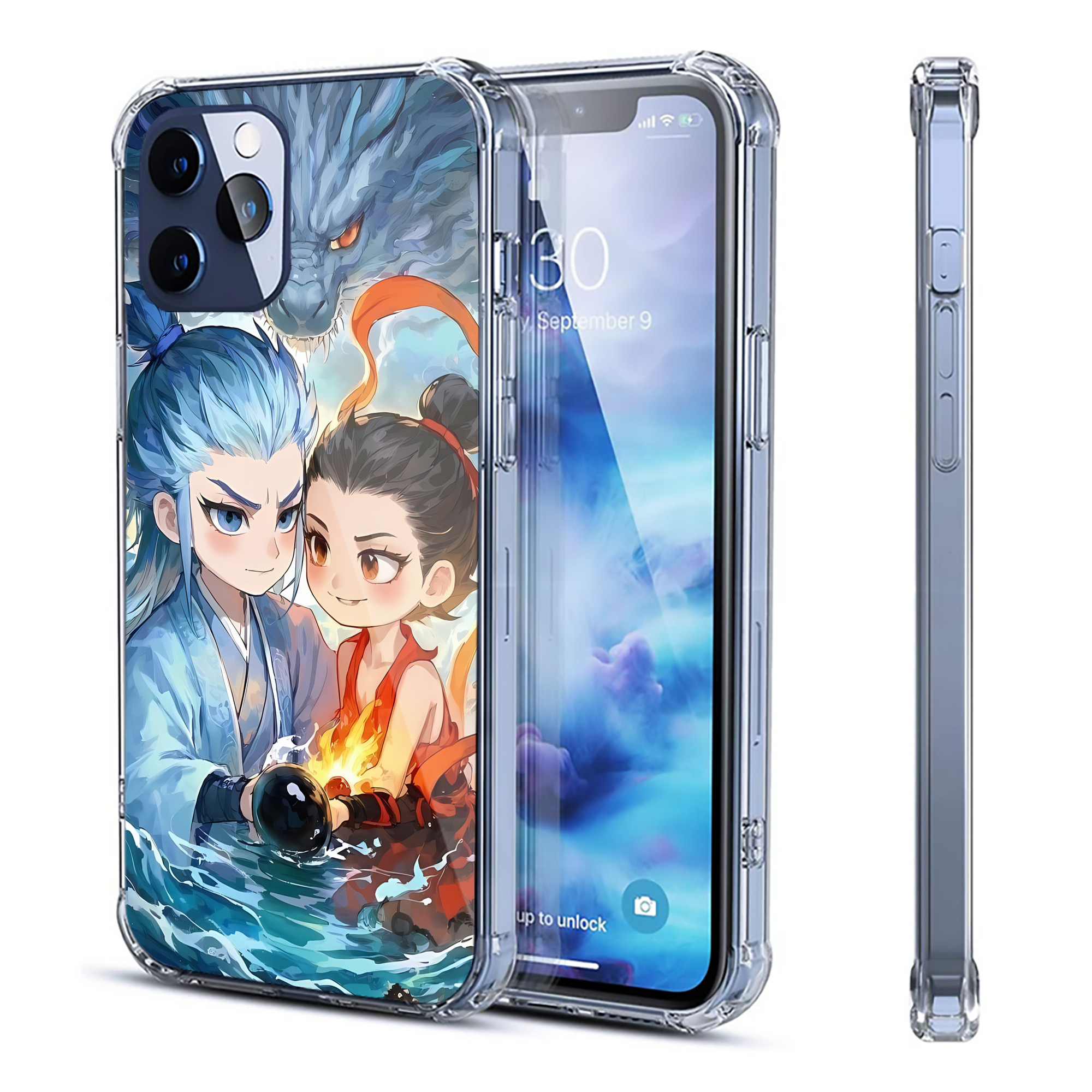 （画像用） Ne Zha 2 ナタ 魔童の大暴れ 【iPhone 12シリーズ対応】透明スマホケース（クリアソフトケース）